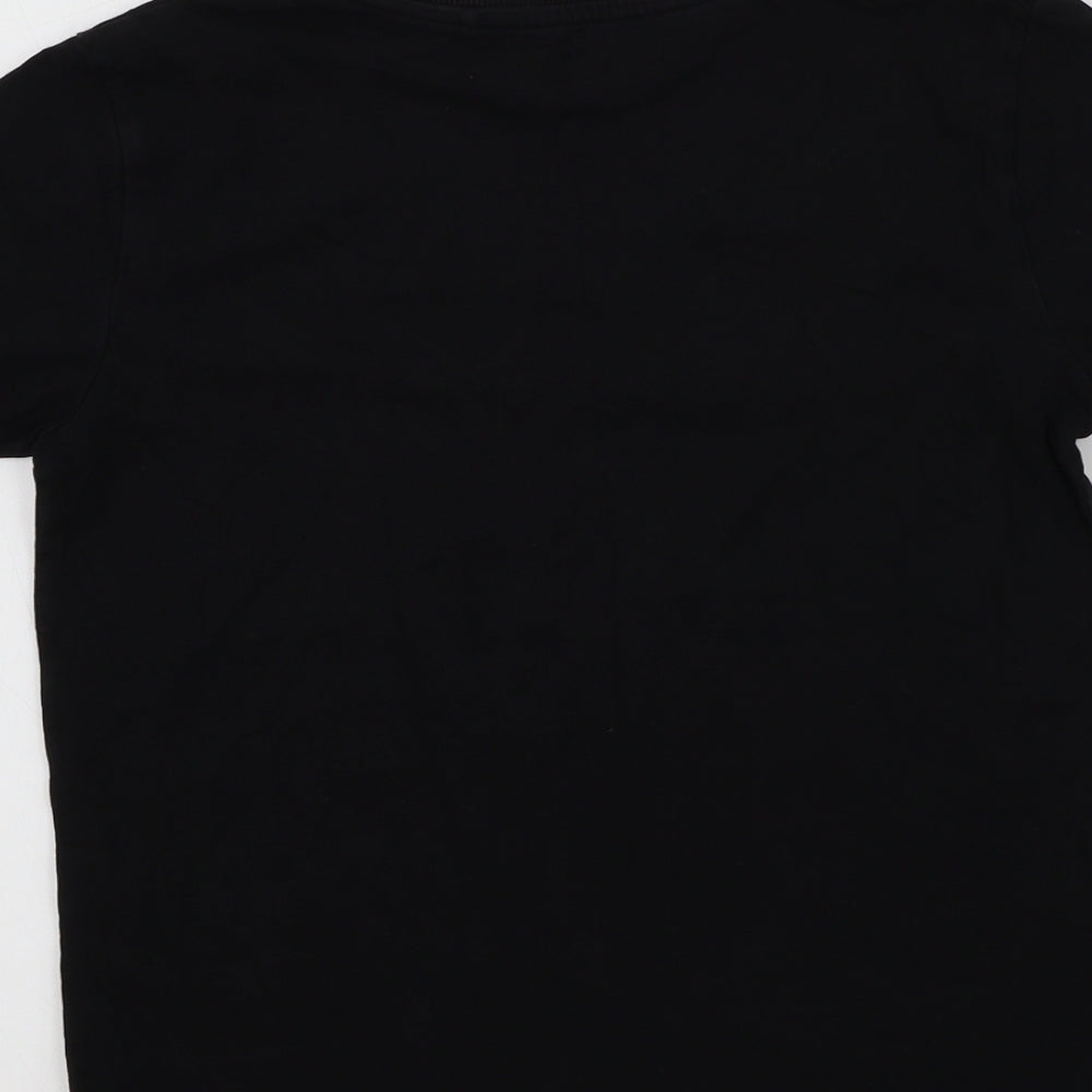 Next Boys Black Colourblock Basic T-Shirt Size 10 Years