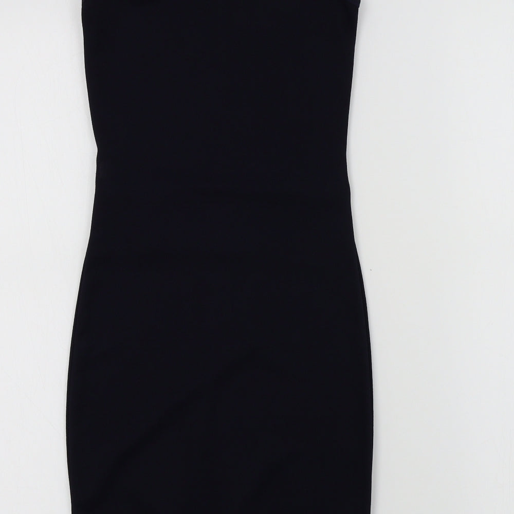PRETTYLITTLETHING Womens Blue Colourblock A-Line Size 6