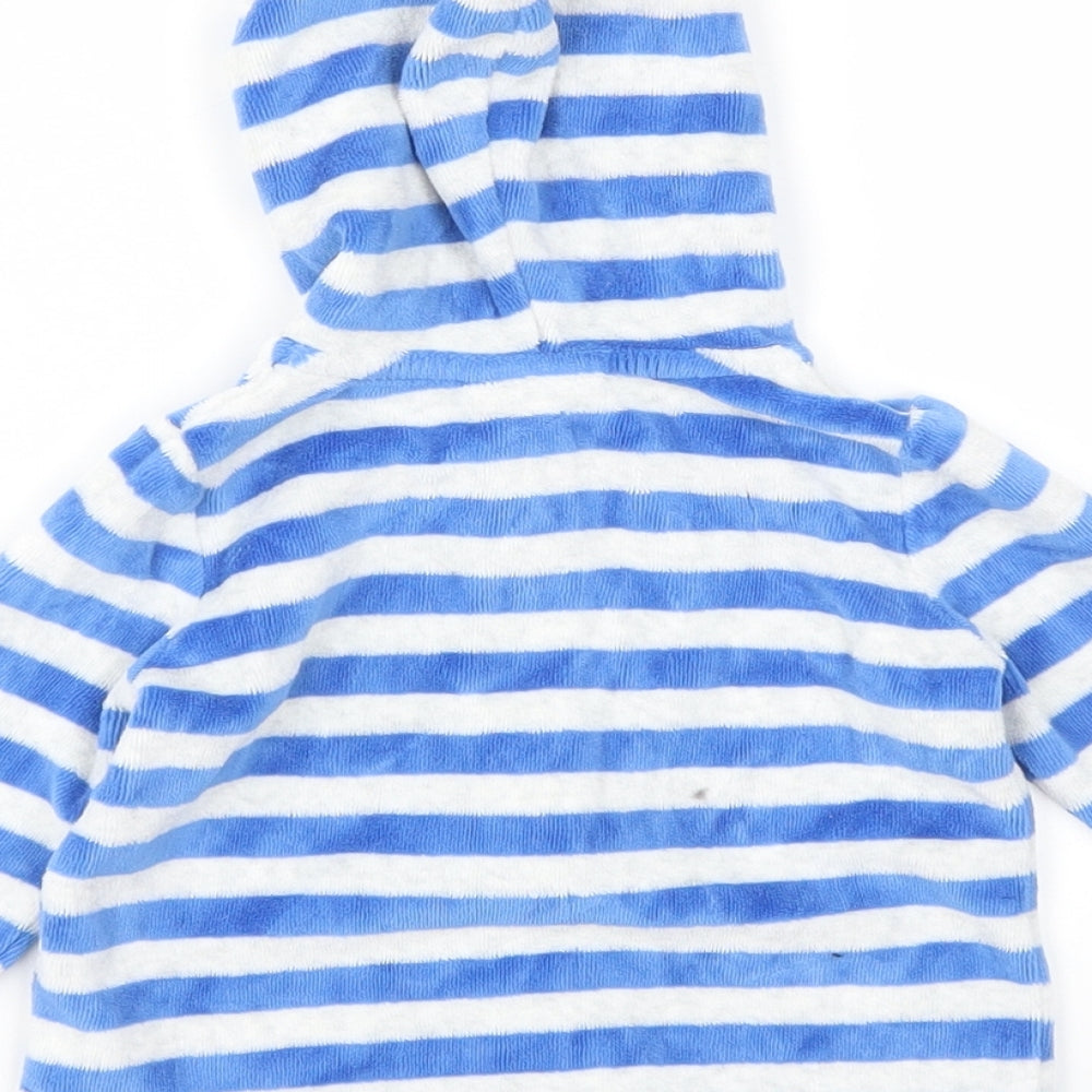 NEXT Girls Blue Striped Basic Jacket Jacket Size 3-6 Months
