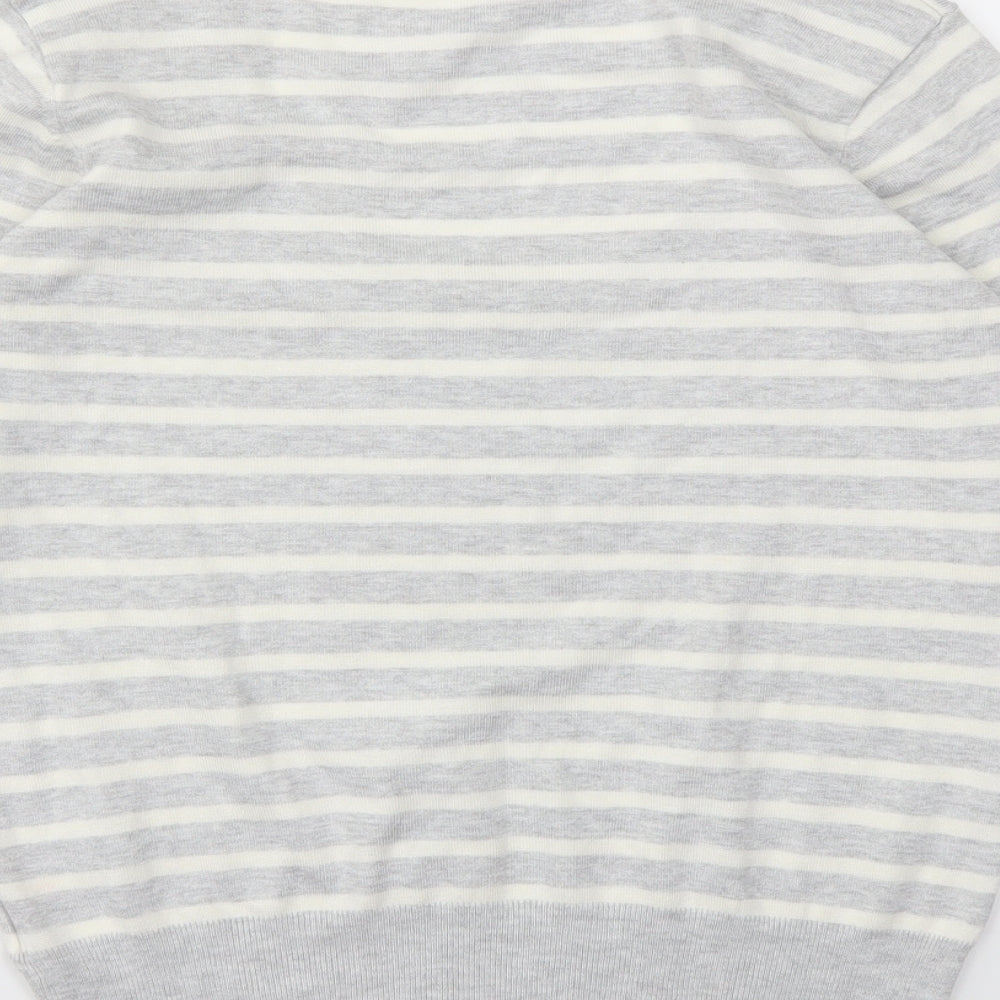 Republic Womens Grey Striped Pullover Jumper Size 14