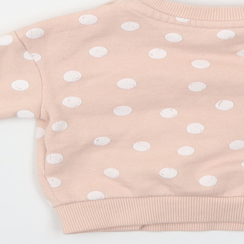 Nutmeg Pink Polka Dot Pullover Jumper Size 0-3 Months