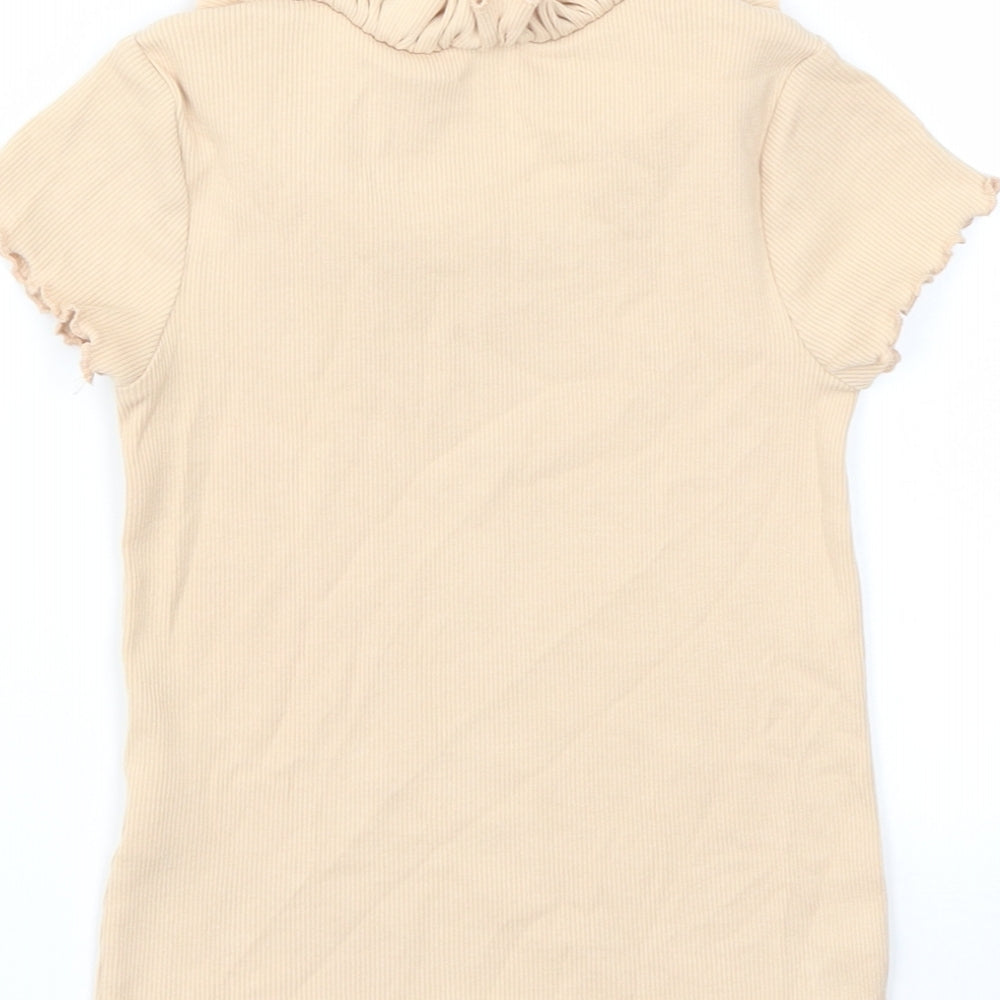 George Girls Beige Basic T-Shirt Size 4-5 Years