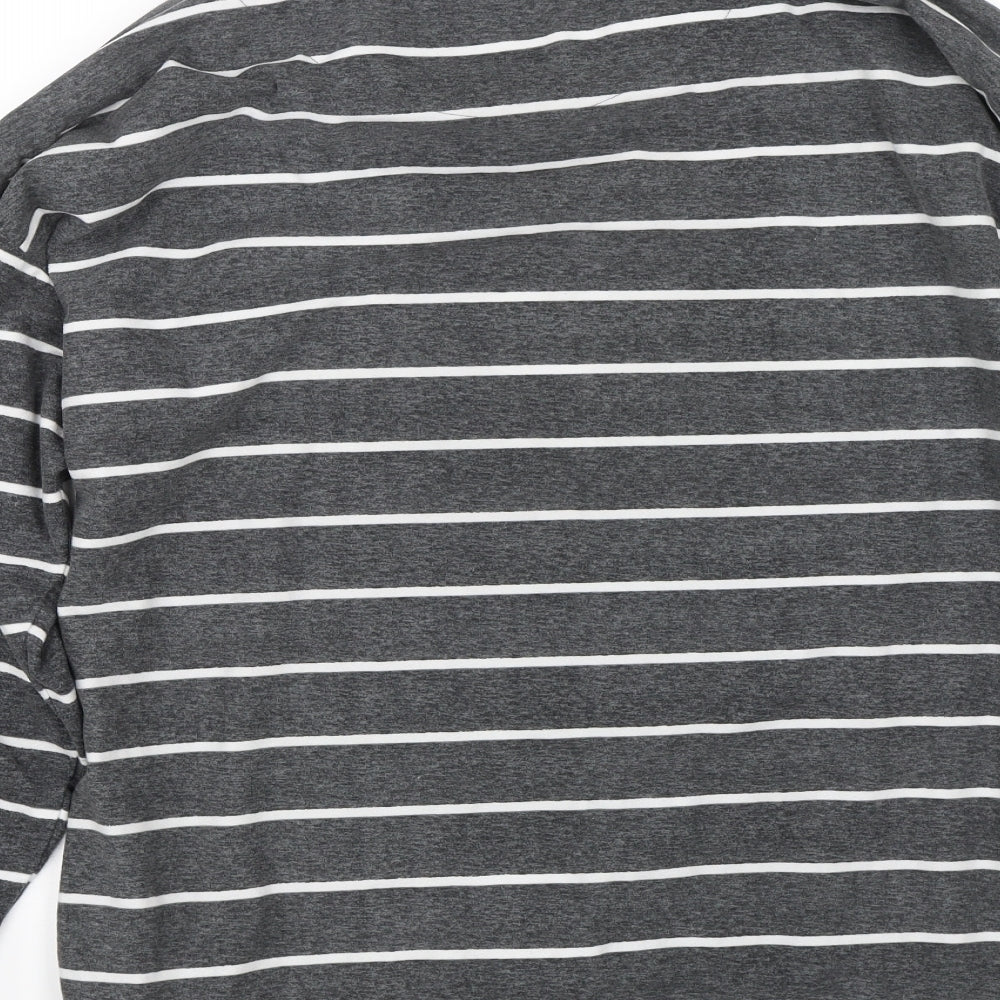 Next Womens Grey Striped Pullover Jumper Size 14