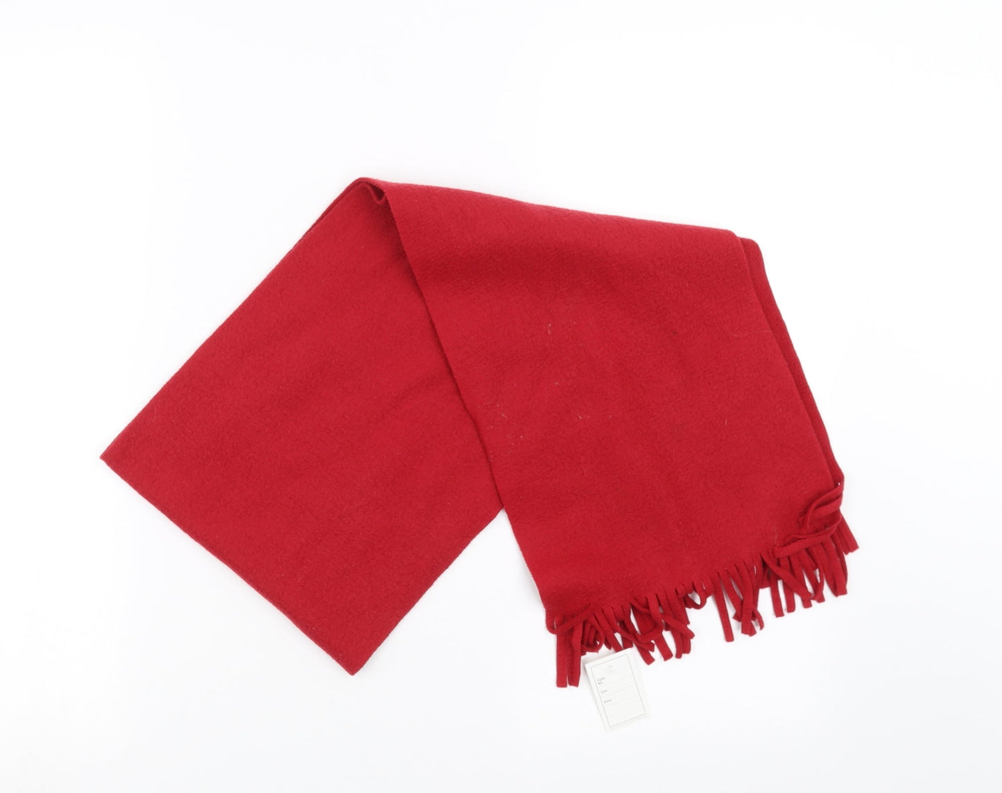 Preworn Womens Red Fleece Scarf