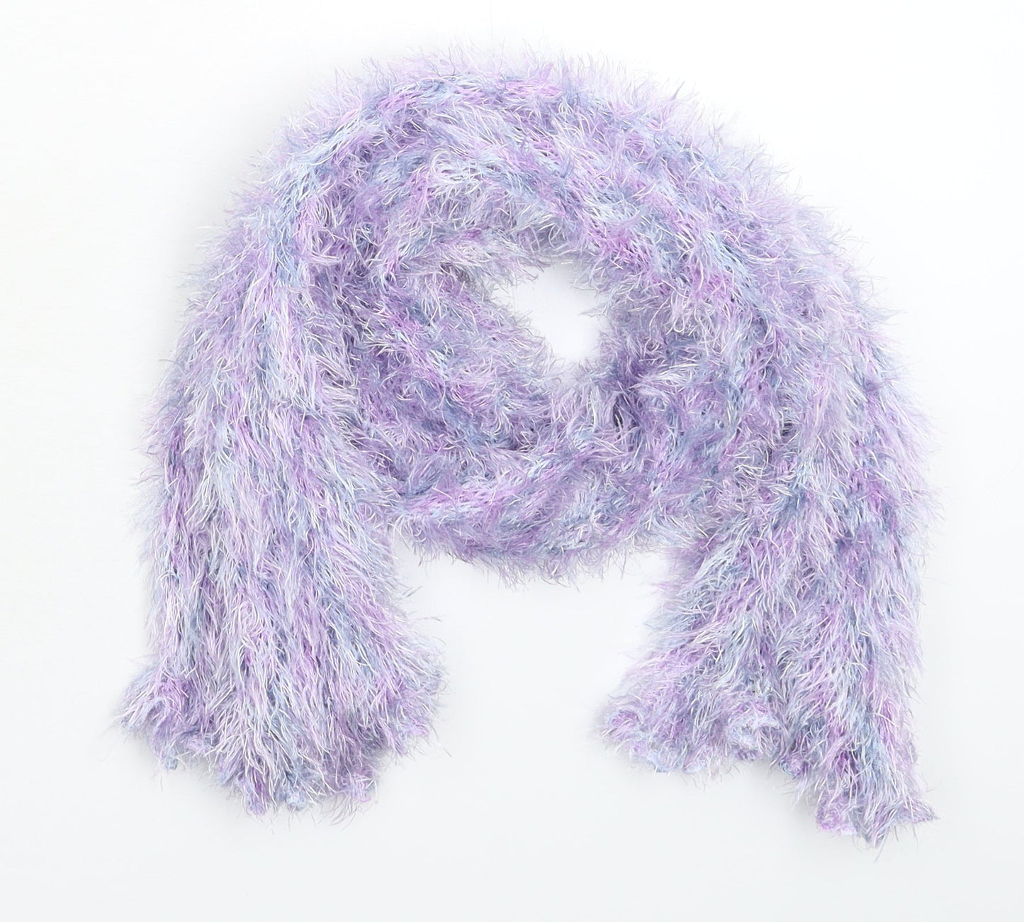Preworn Girls Silver Knit Scarf Scarves & Wraps One Size