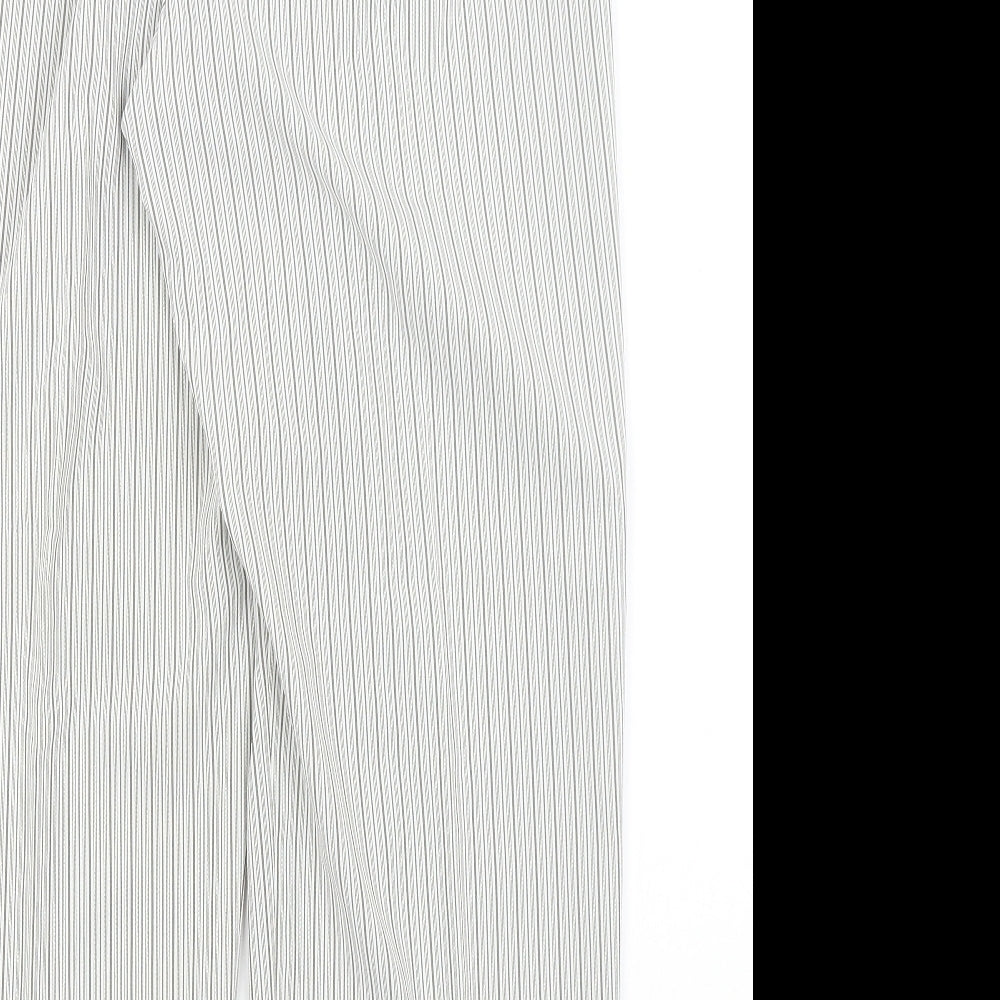 Bonmarché Womens Grey Striped Trousers Size 18 L28 in