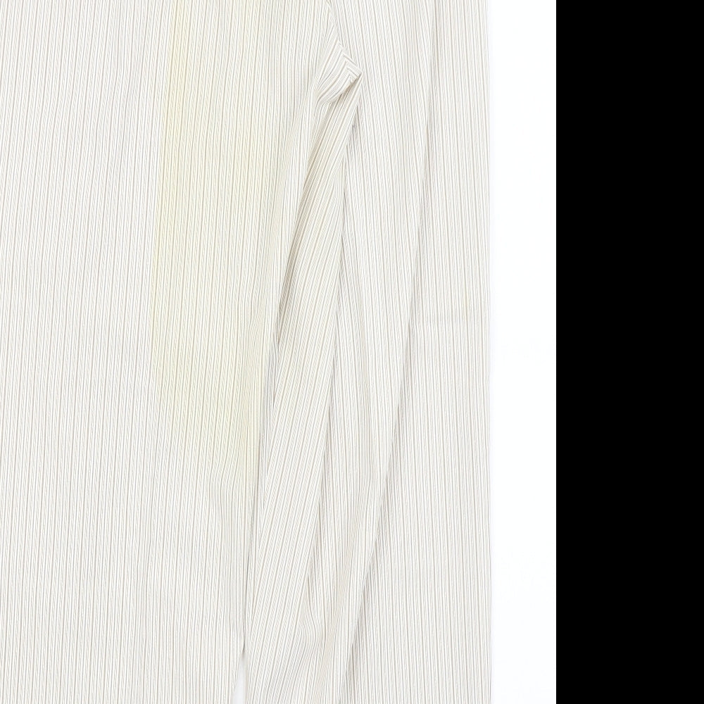 Bonmarché Womens Grey Striped Trousers Size 16 L28 in
