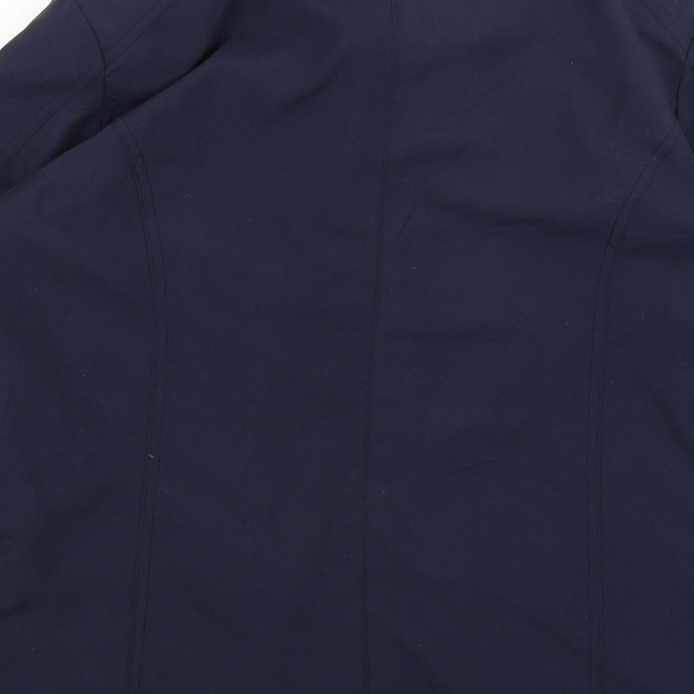 YS Collection Womens Blue Rain Coat Coat Size 12