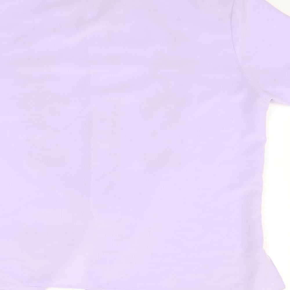 ROSY Womens Purple Basic Button-Up Size 12