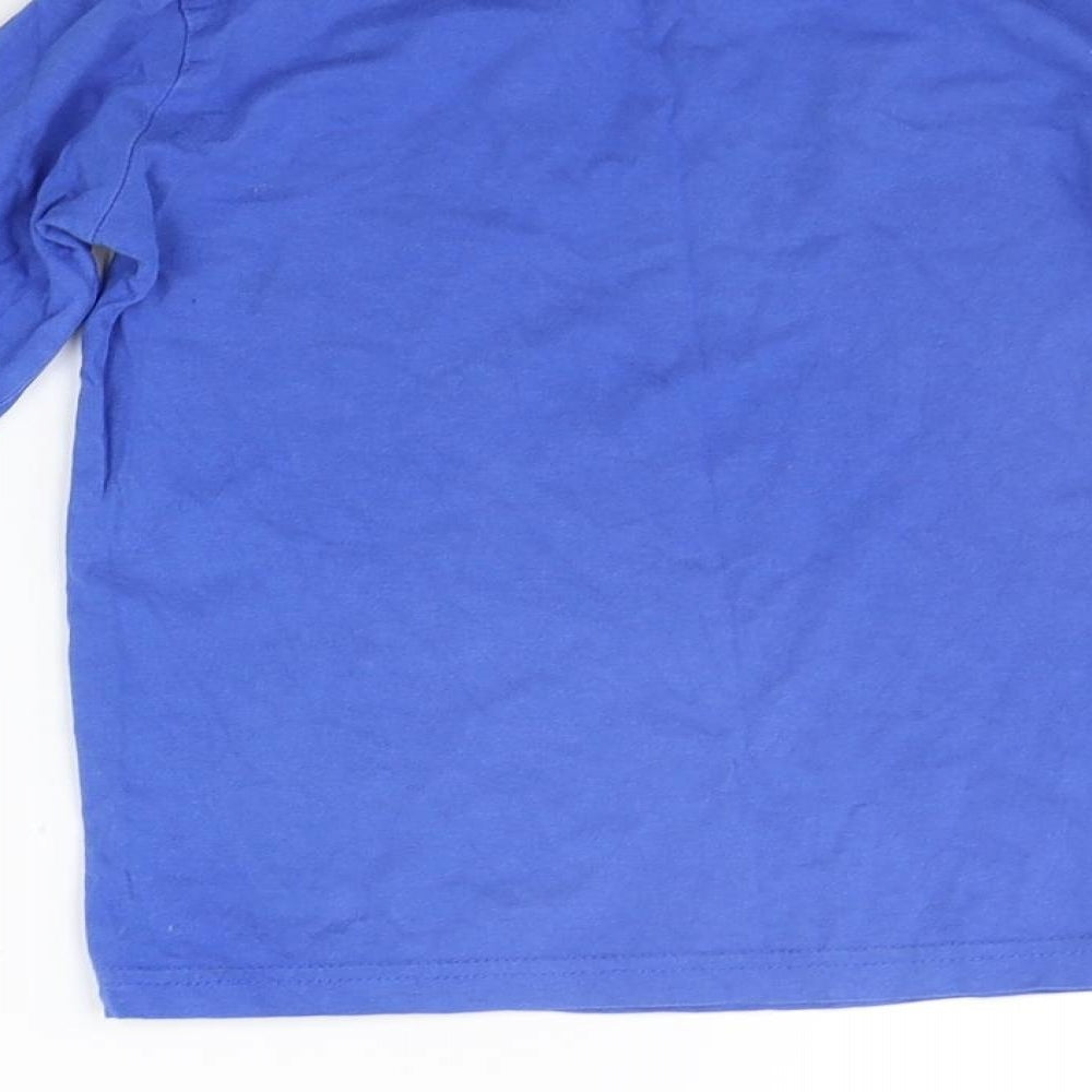 NKY Boys Blue Houndstooth Basic T-Shirt Size 8 Years