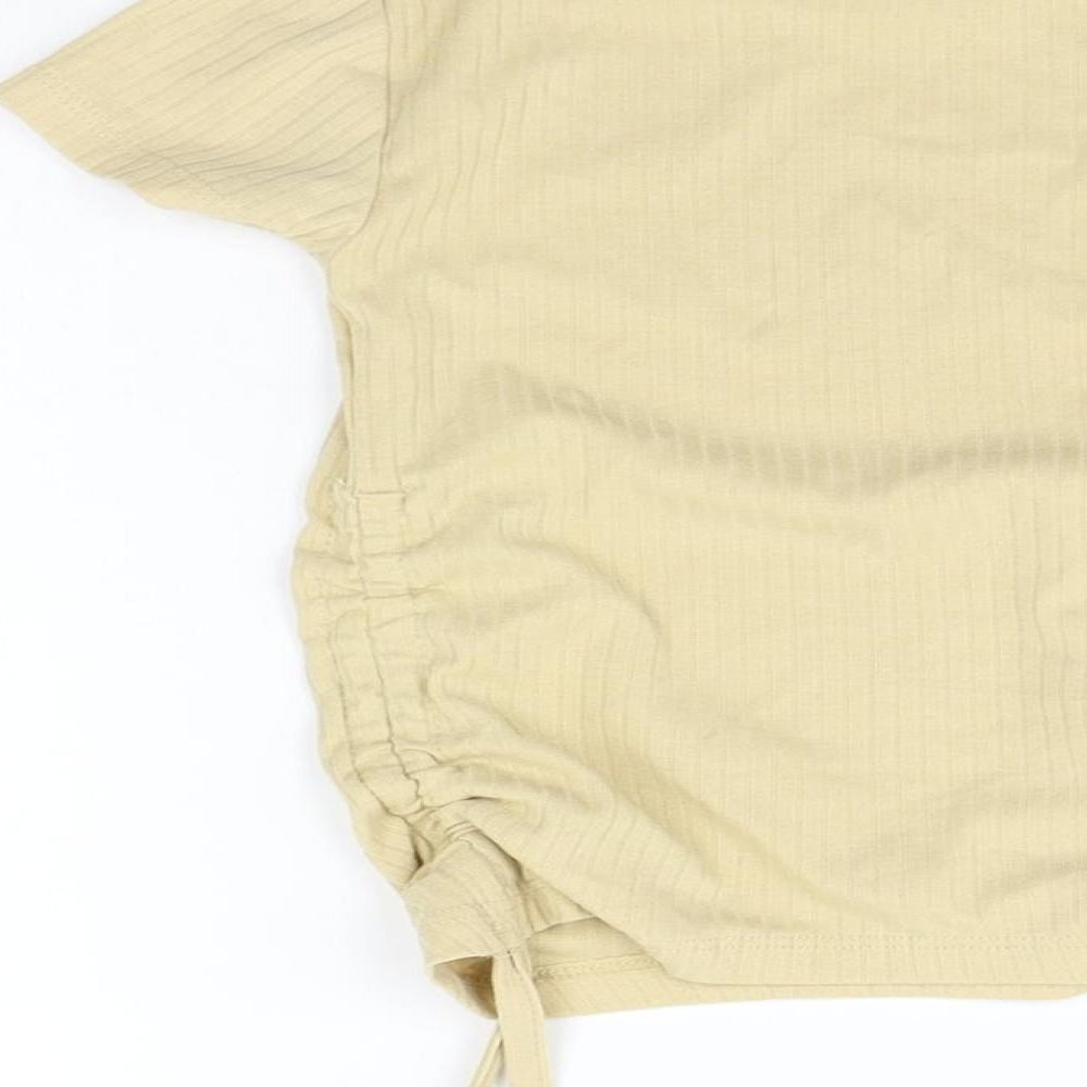 George Girls Beige Basic T-Shirt Size 5-6 Years