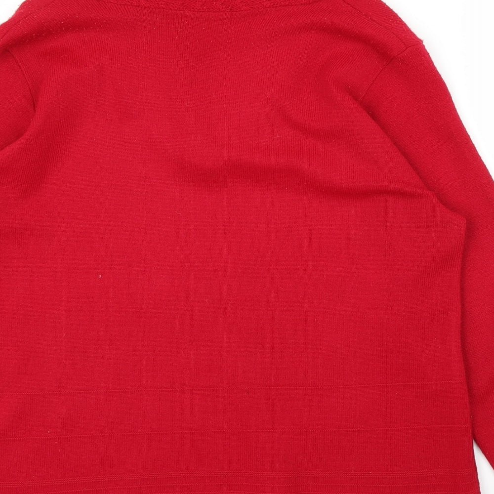 ME Womens Red Pullover Jumper Size M