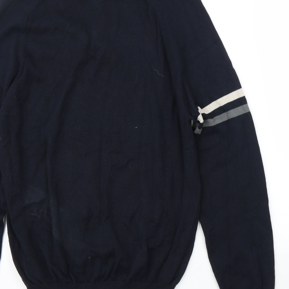 Blue Harbour Mens Blue Pullover Jumper Size S
