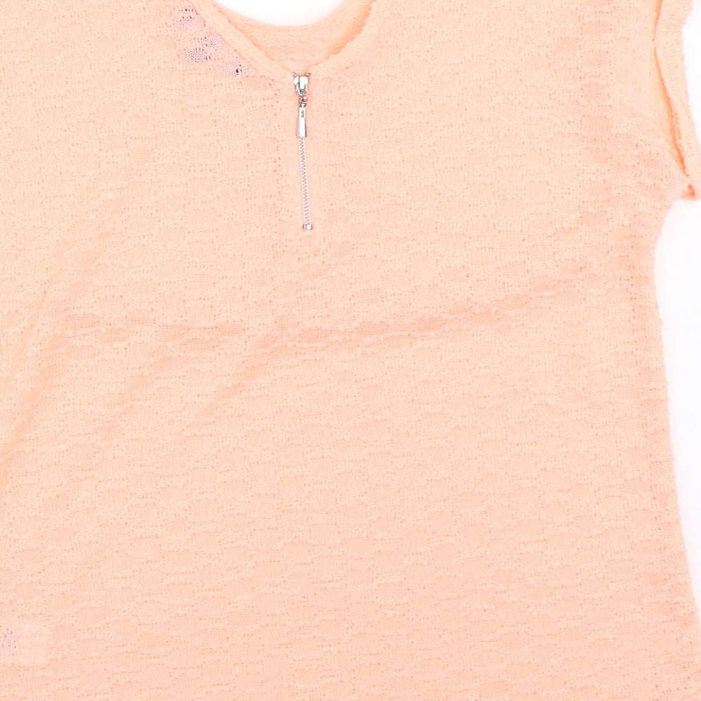 New Look Womens Orange Basic T-Shirt Size 12