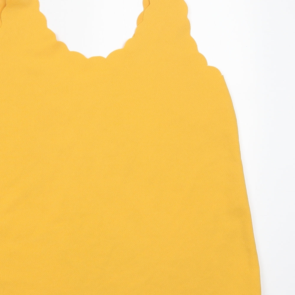 Preworn Womens Yellow Basic Tank Size 14