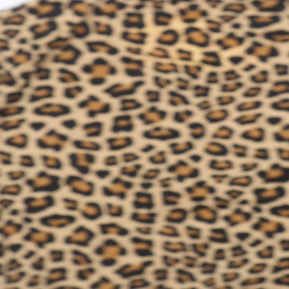 H&M Womens Brown Animal Print Pullover Sweatshirt Size M