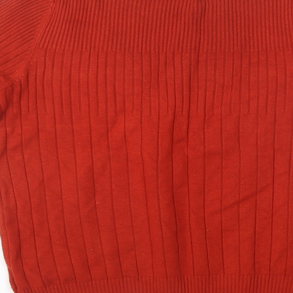Marks & Spencer Womens Red Knit Pullover Sweatshirt Size 16