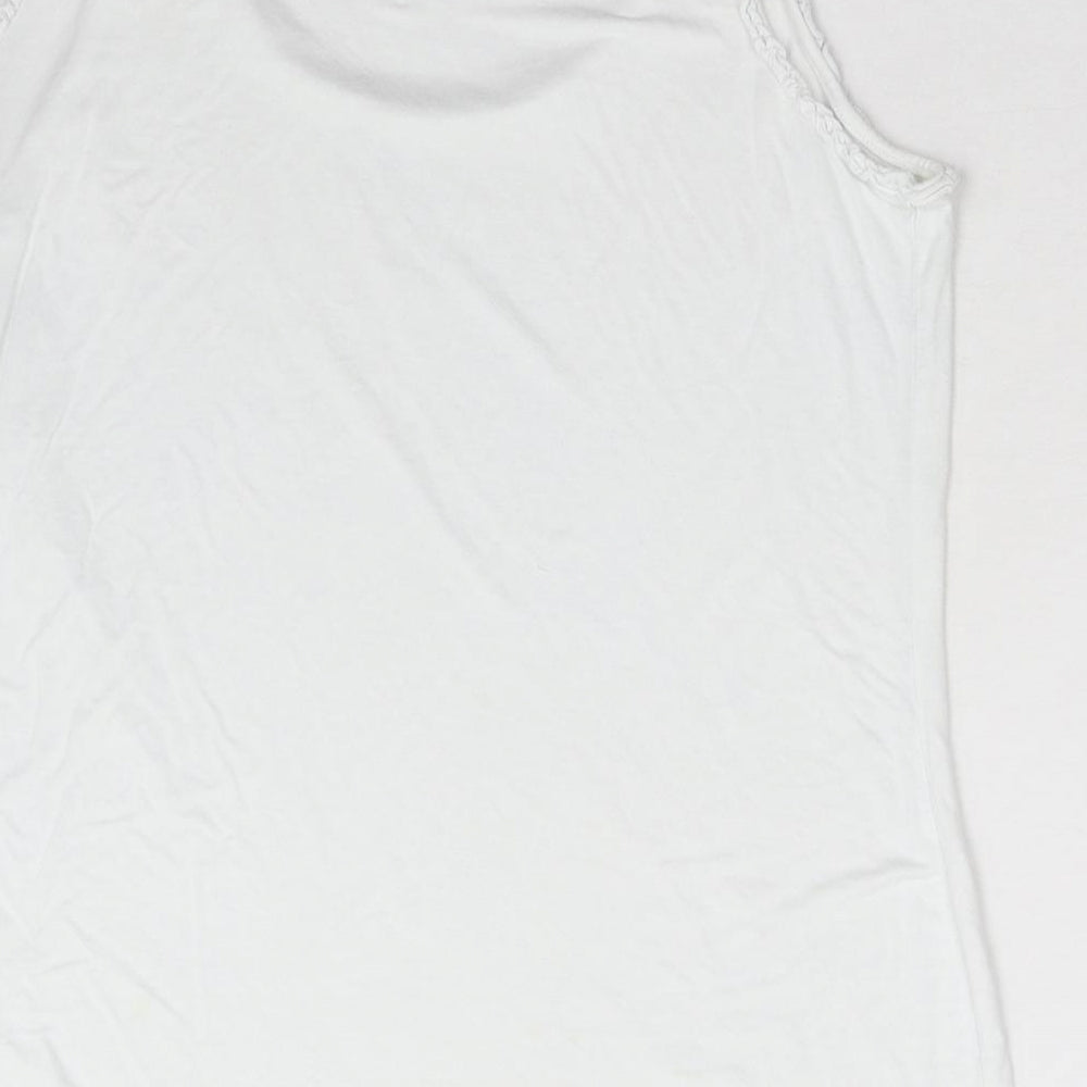 CMD Womens White Basic Tank Size L