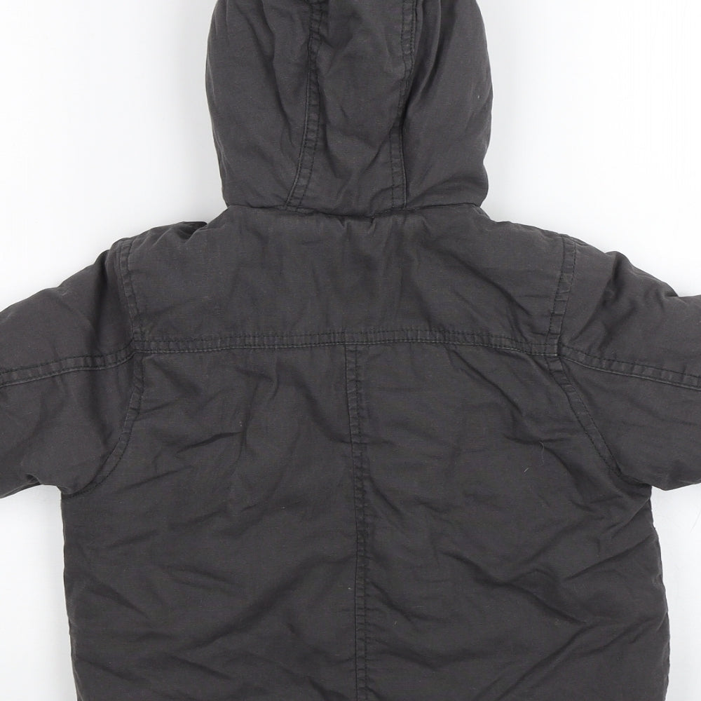Mini Club Baby Grey Parka Jacket Size 9-12 Months