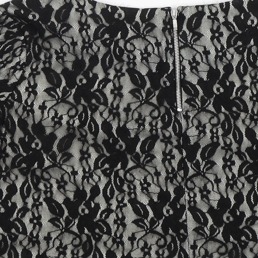 Myleene Klass Womens Black Floral Basic Blouse Size 14