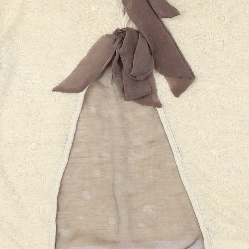 Altar'd State Womens Beige Argyle/Diamond Cardigan Jumper Size S