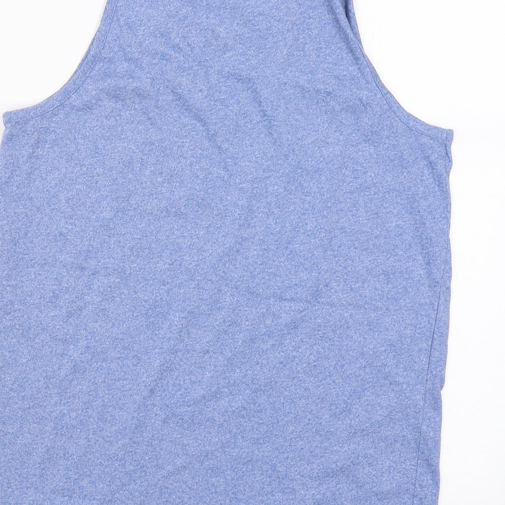 Easy Womens Blue Basic Tank Size S