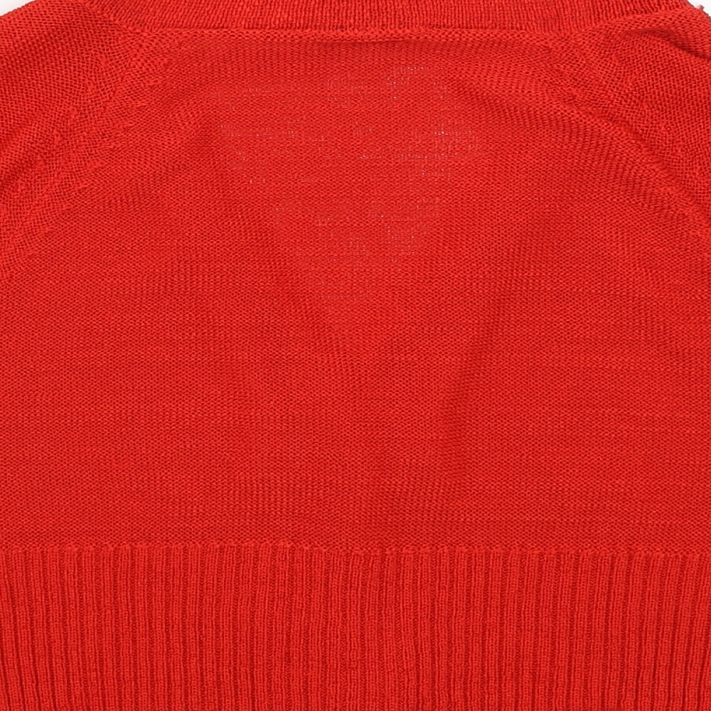 Next Womens Red Cardigan Jumper Size 16