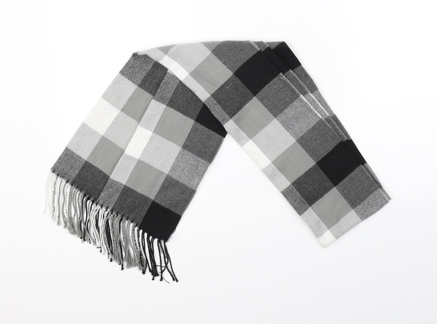 Preworn Unisex Grey Check Scarf