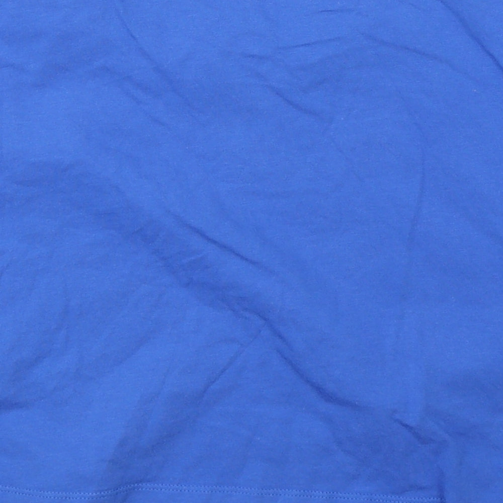 Marks & Spencer Girls Blue Floral Cropped T-Shirt Size 10-11 Years