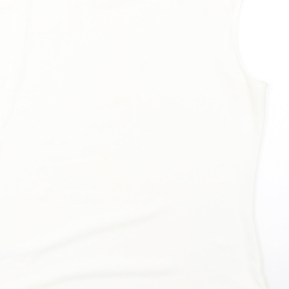 Peacocks Womens White Basic Blouse Size 14