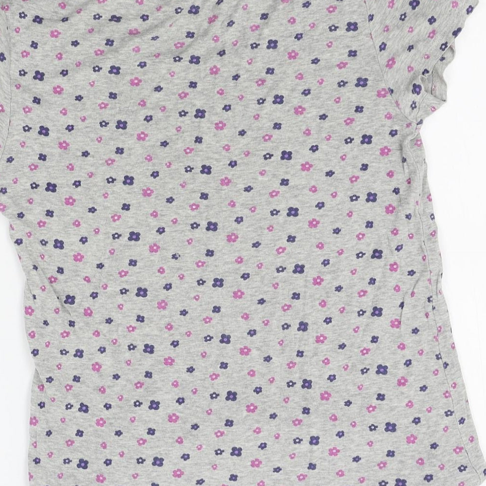 Peacocks Womens Grey Floral Nightshirt Size 14