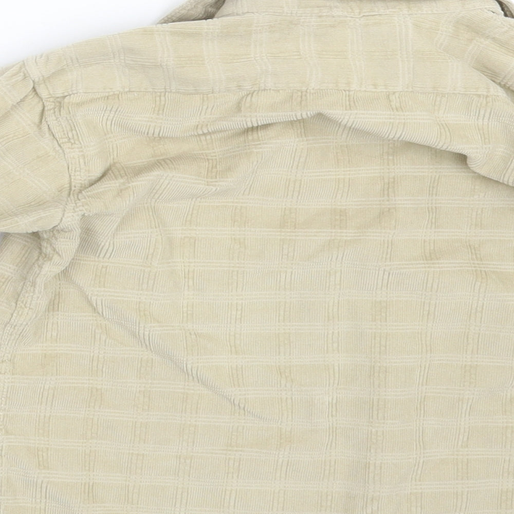 Yixite Girls Beige Corduroy Basic Button-Up One Size