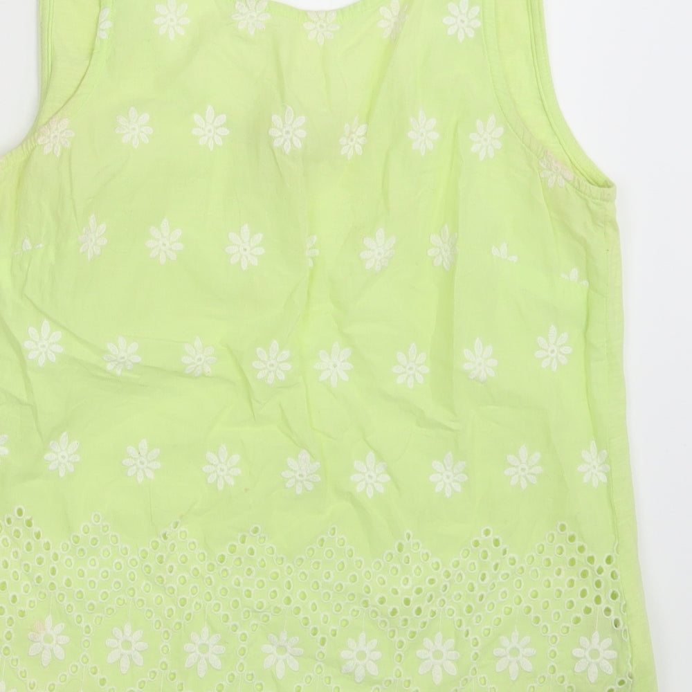 NEXT Womens Yellow Floral Basic Tank Size 10