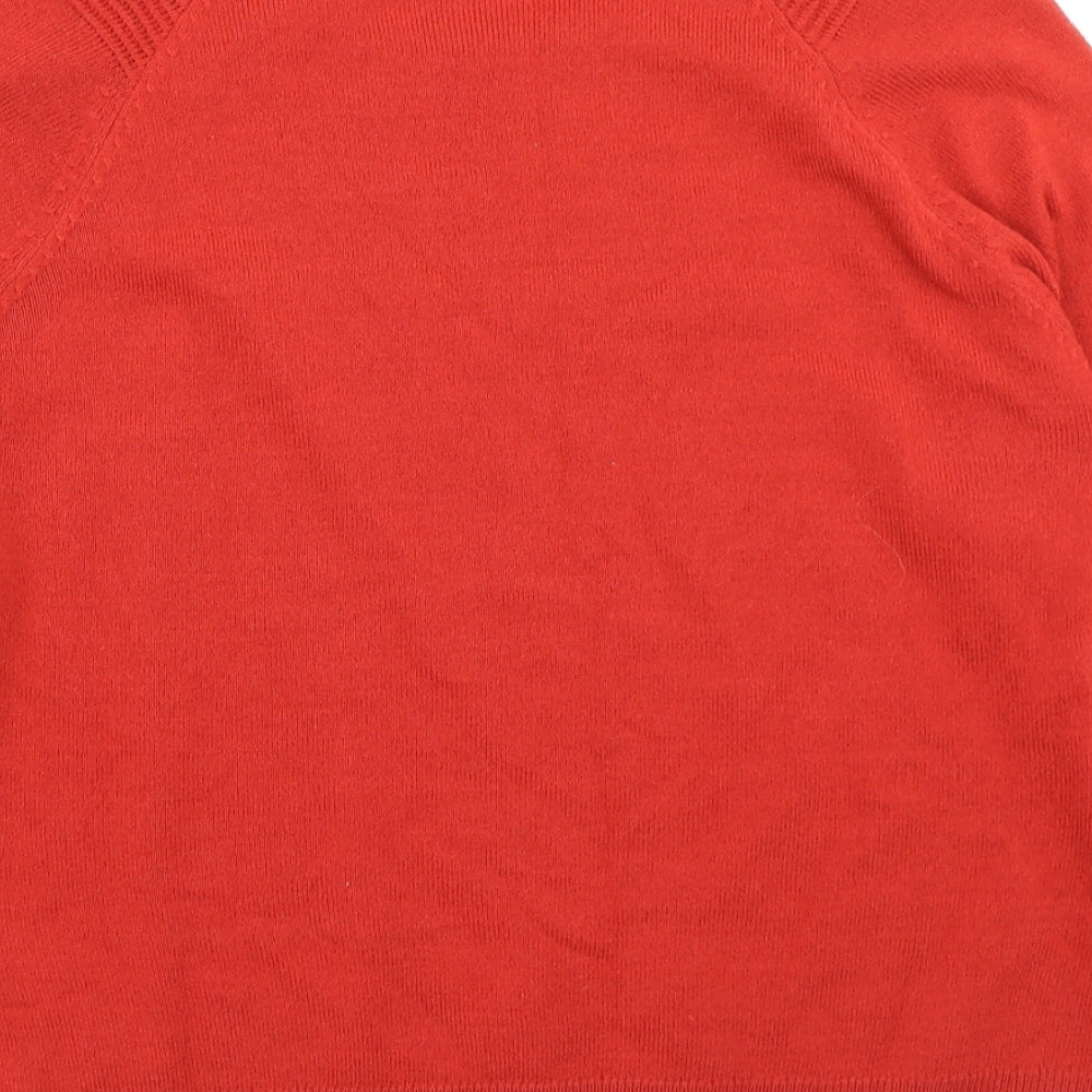 Per Una Womens Red Knit Pullover Jumper Size 12