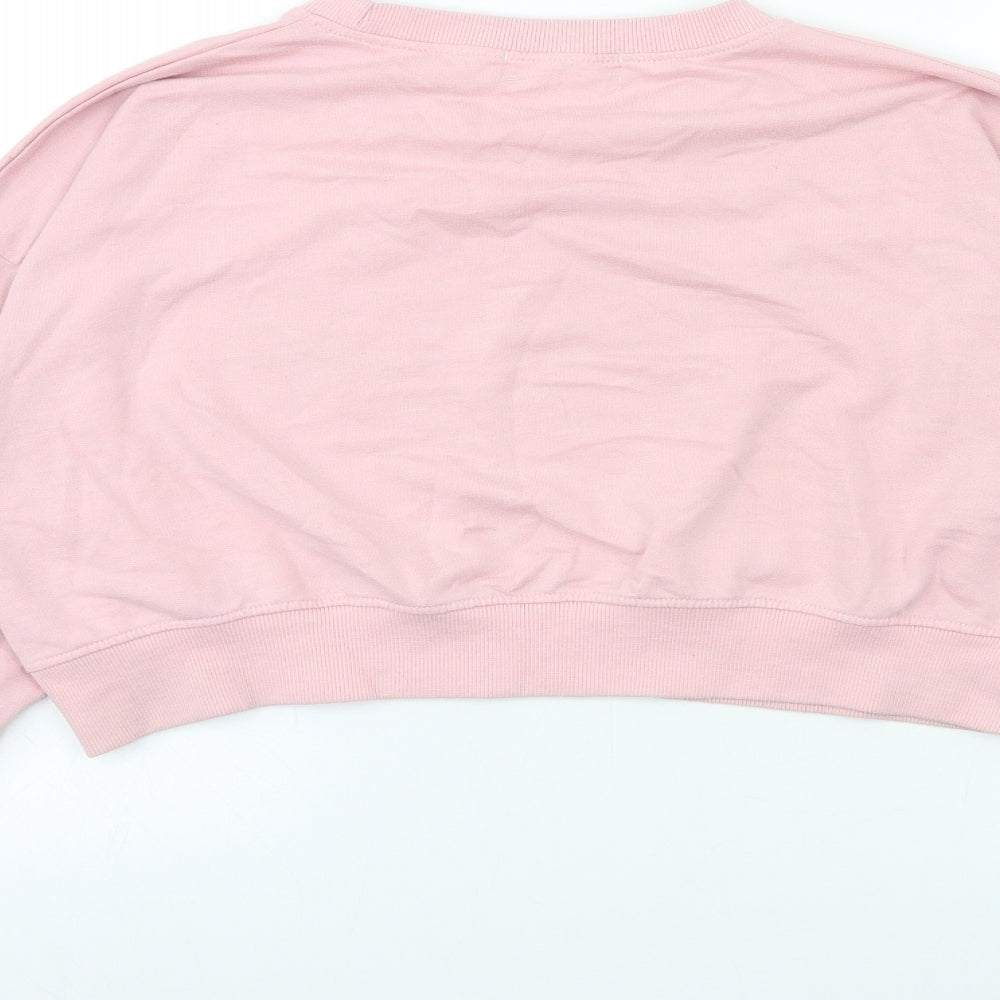 Missguided Womens Pink Pullover Sweatshirt Size 16