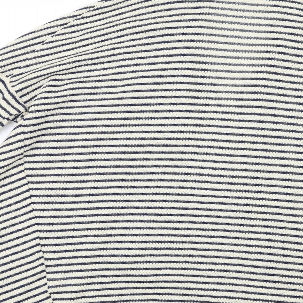 Papaya Womens Beige Striped Cardigan Jumper Size 8