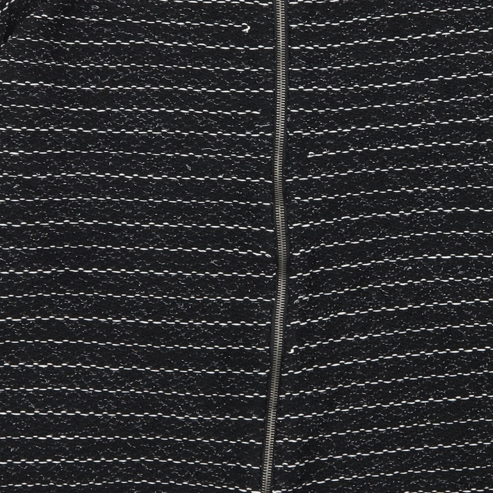 goldigga Womens Black Striped Pullover Jumper Size 12