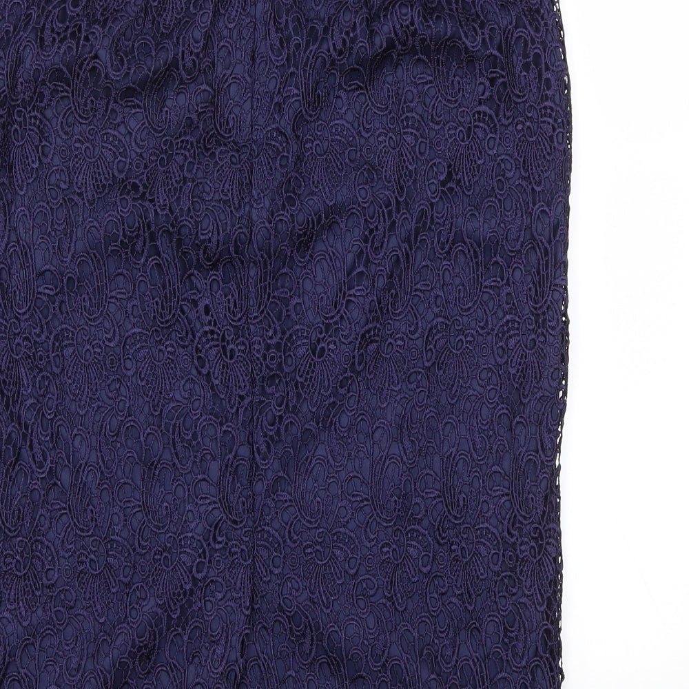 Redoute Womens Blue A-Line Skirt Size 10