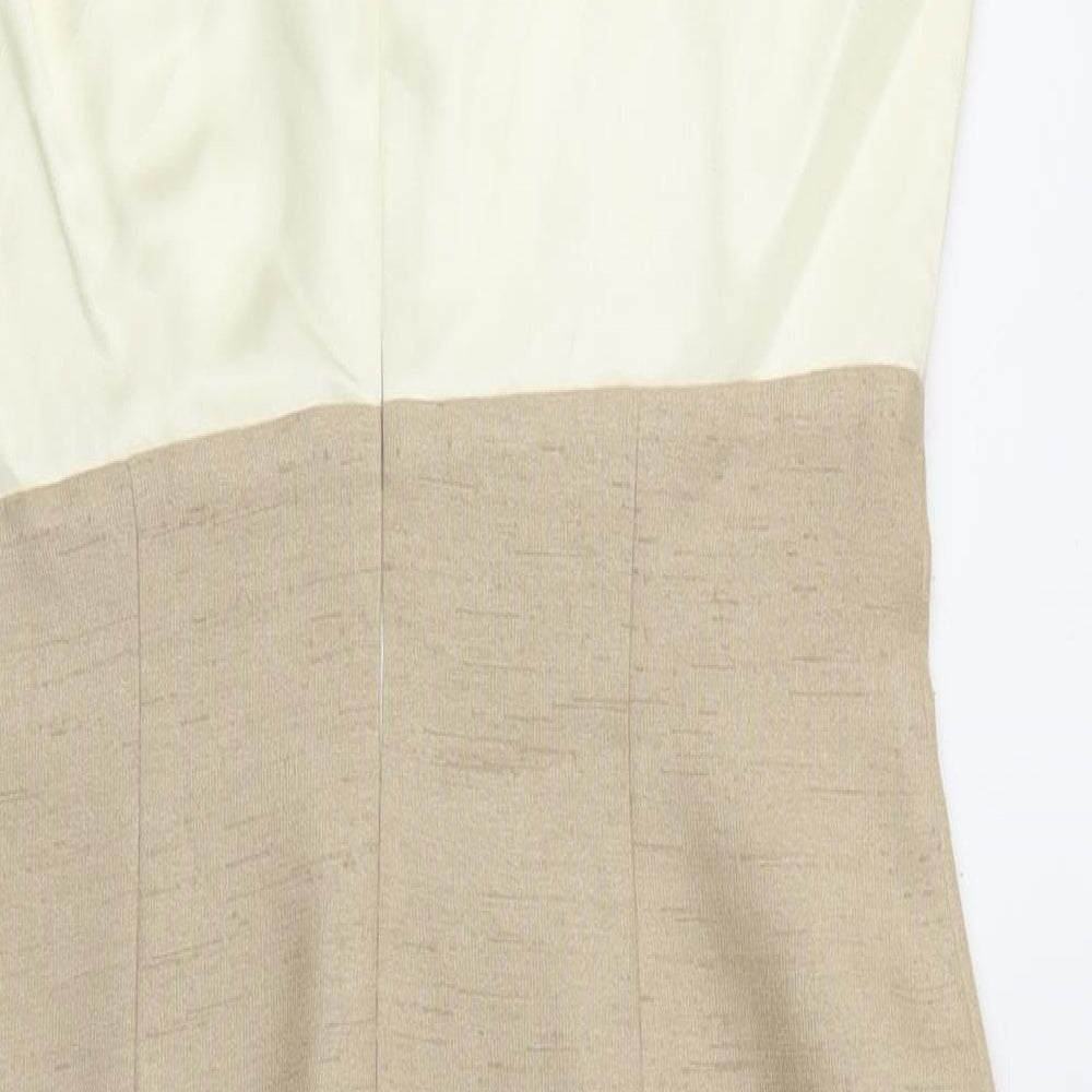 shubette Womens Gold Fit & Flare Size 12