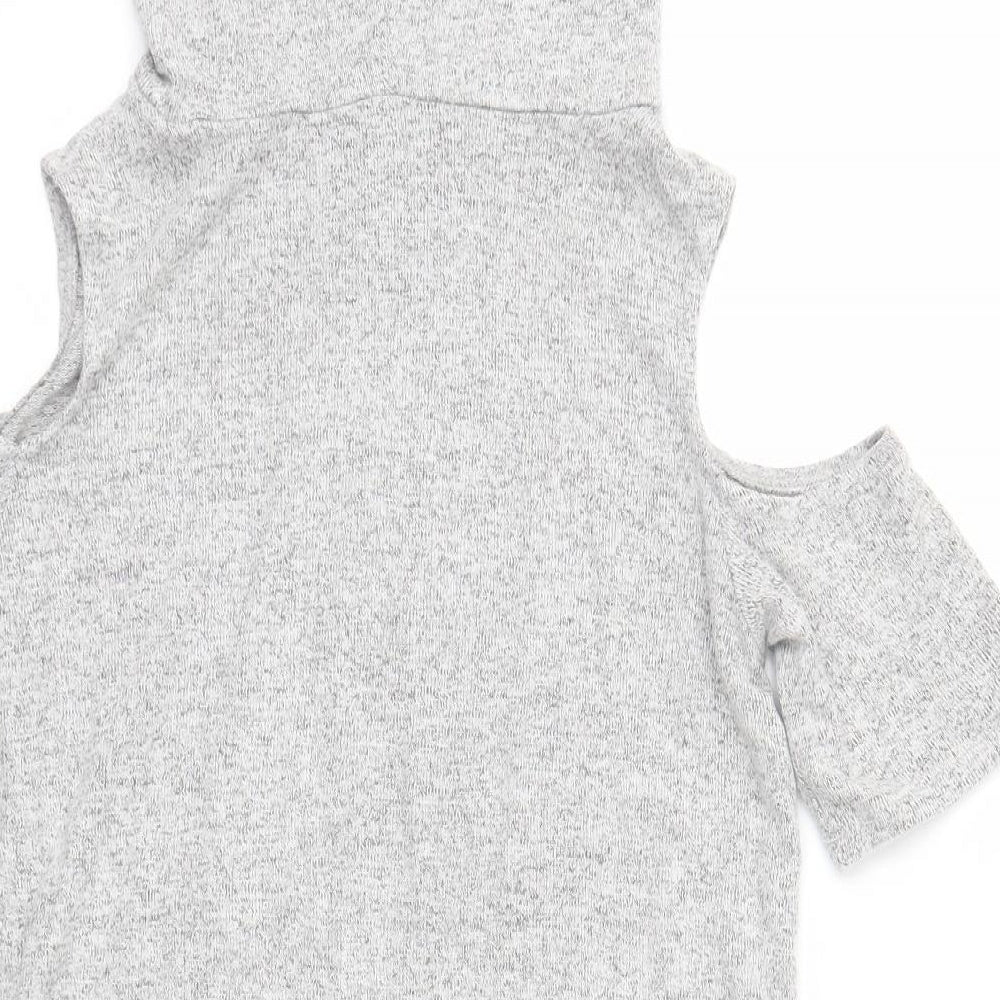 Select Womens Grey Basic T-Shirt Size 8