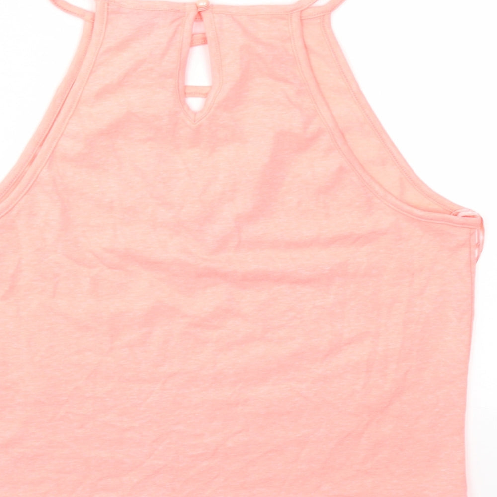 Select Womens Pink Basic T-Shirt Size 14
