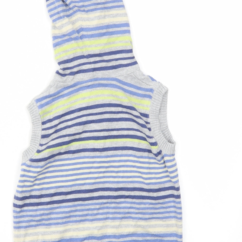 Preworn Boys Multicoloured Striped Pullover Jumper Size 4-5 Years