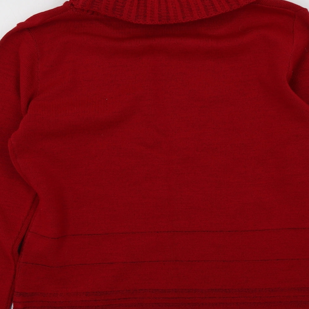 pure&natural Womens Red Pullover Jumper Size S