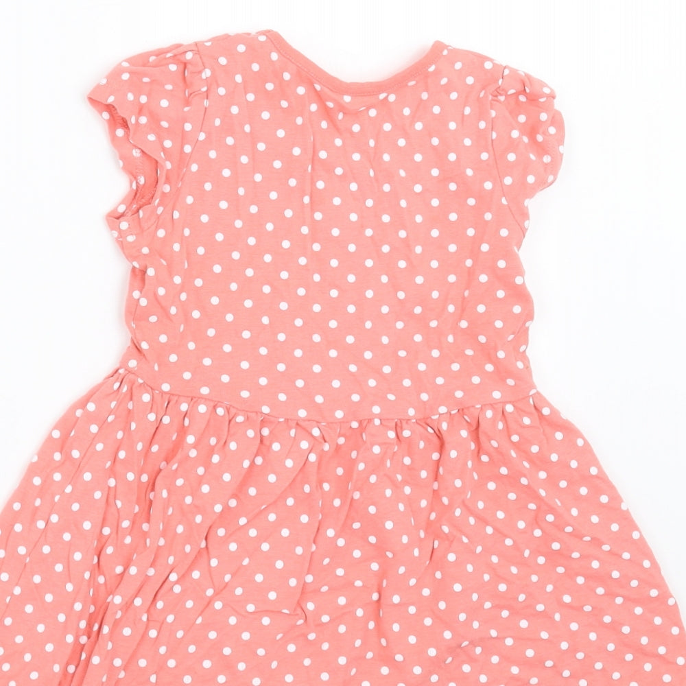 George Girls Pink Polka Dot Fit & Flare Size 12-18 Months