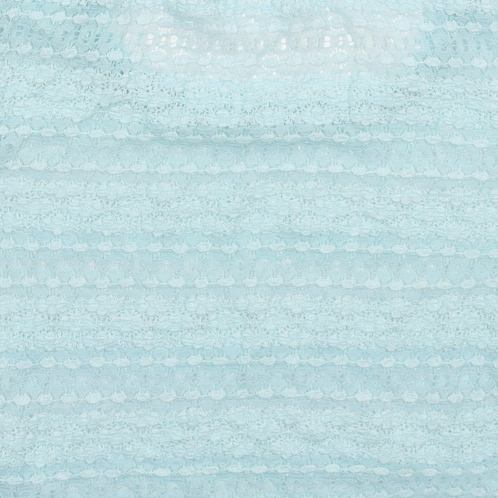 Topshop Womens Blue Knit Basic T-Shirt Size 10