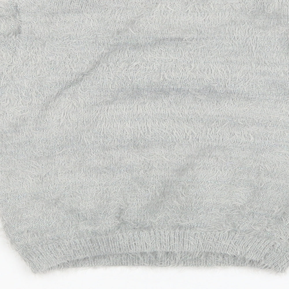 Marks & Spencer kids Girls Grey Knit Pullover Sweatshirt Size 2 Years - chrismas