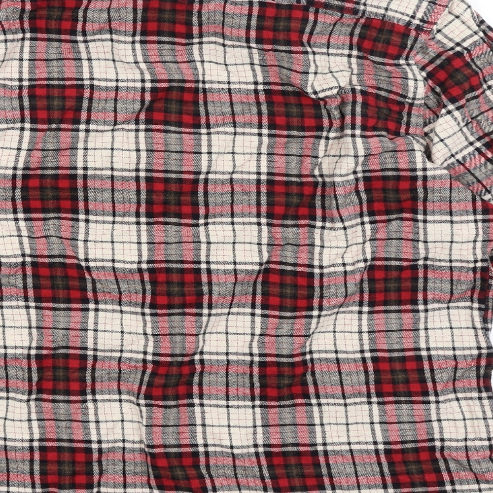 Morley Trading Co Mens Red Plaid Button-Up Size M