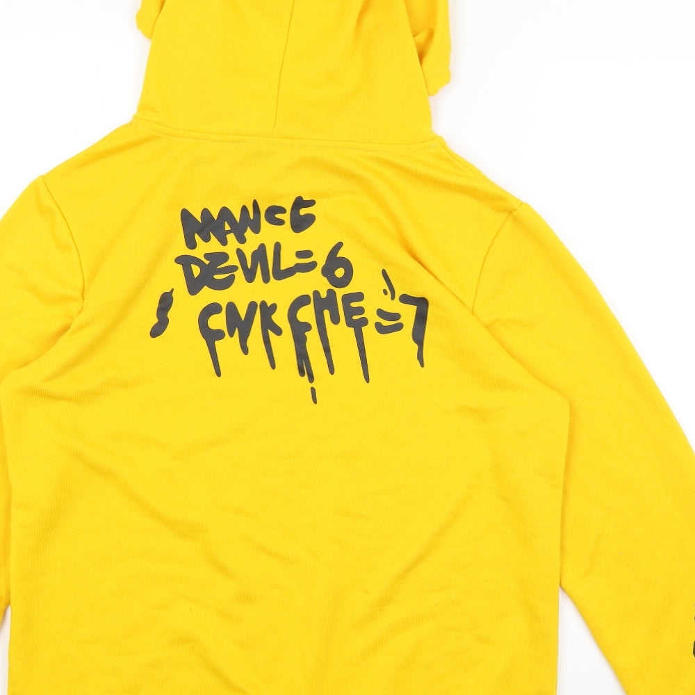 SheIn Womens Yellow Pullover Hoodie Size M