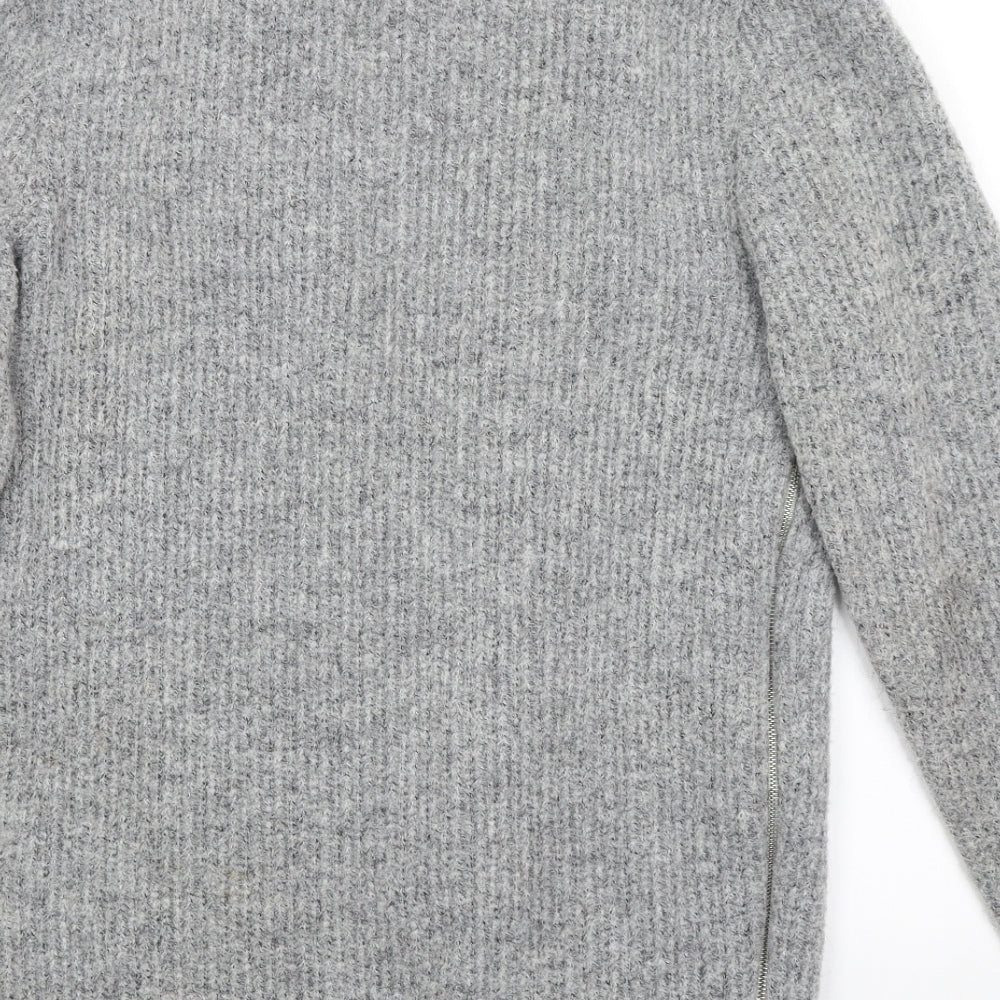 River Island Womens Grey Wrap Jumper Size S