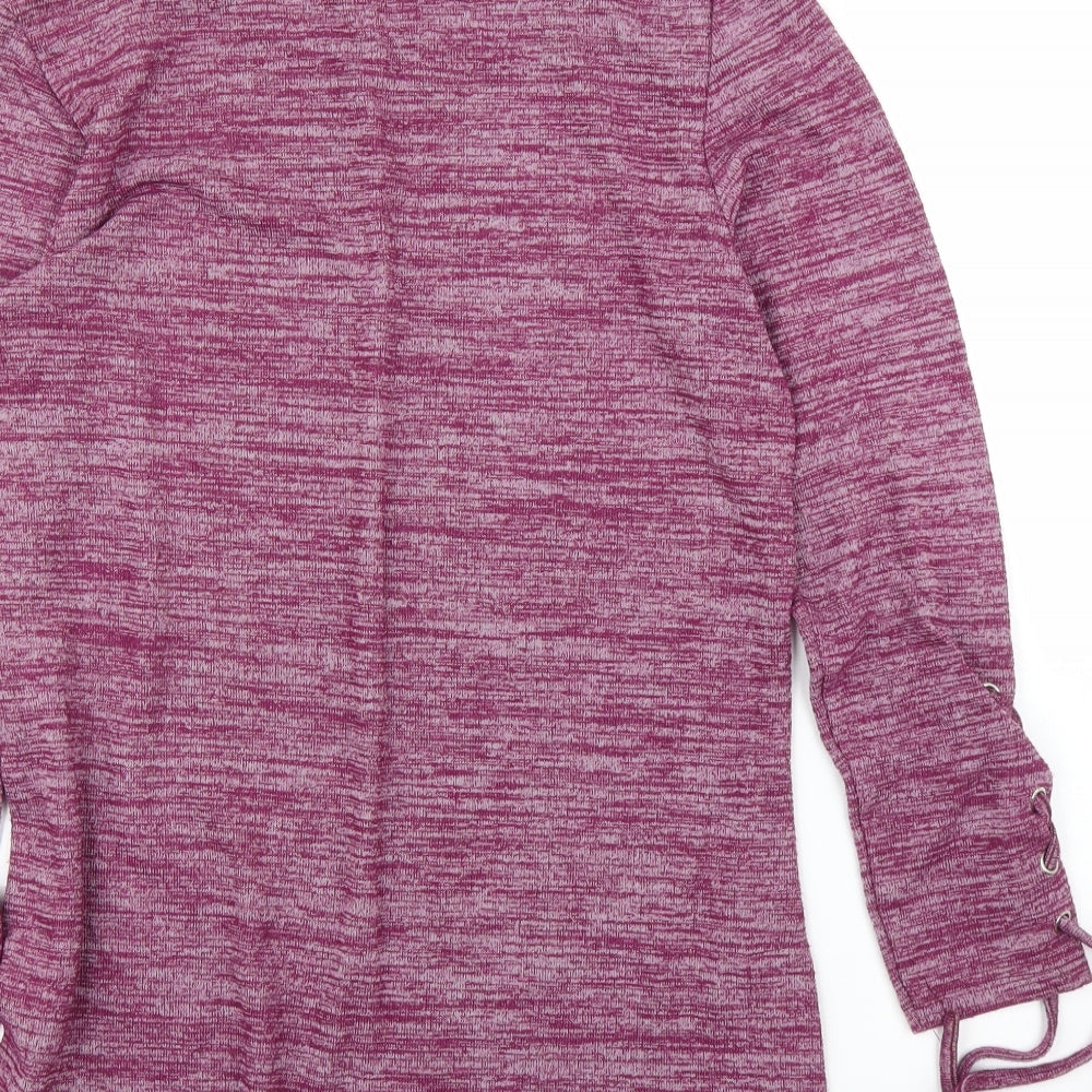 Klass Womens Purple Basic Blouse Size S